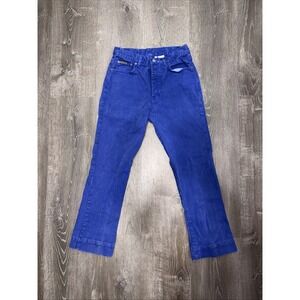 Vintage Calvin Klein Flare Pants Women's Size 9 Royal Blue High Rise Jeans USA